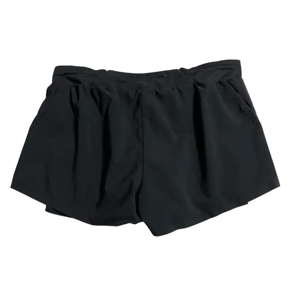 Odlo Womens Athletic Shorts Size Medium Black Zero Weight Drawstring Running